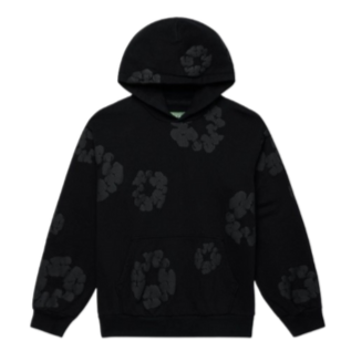 Denim Tears Cotton Wreath Hoodie Black Monochrome