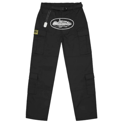 Corteiz 5 Starz Special Edition Black Guerillaz Cargo Pant Black