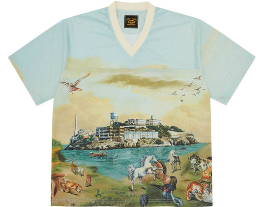 Corteiz Narnia Football Jersey ‘Blue/Cream’