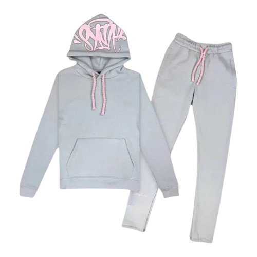 Syna World Logo Tracksuit - Grey / Pink
