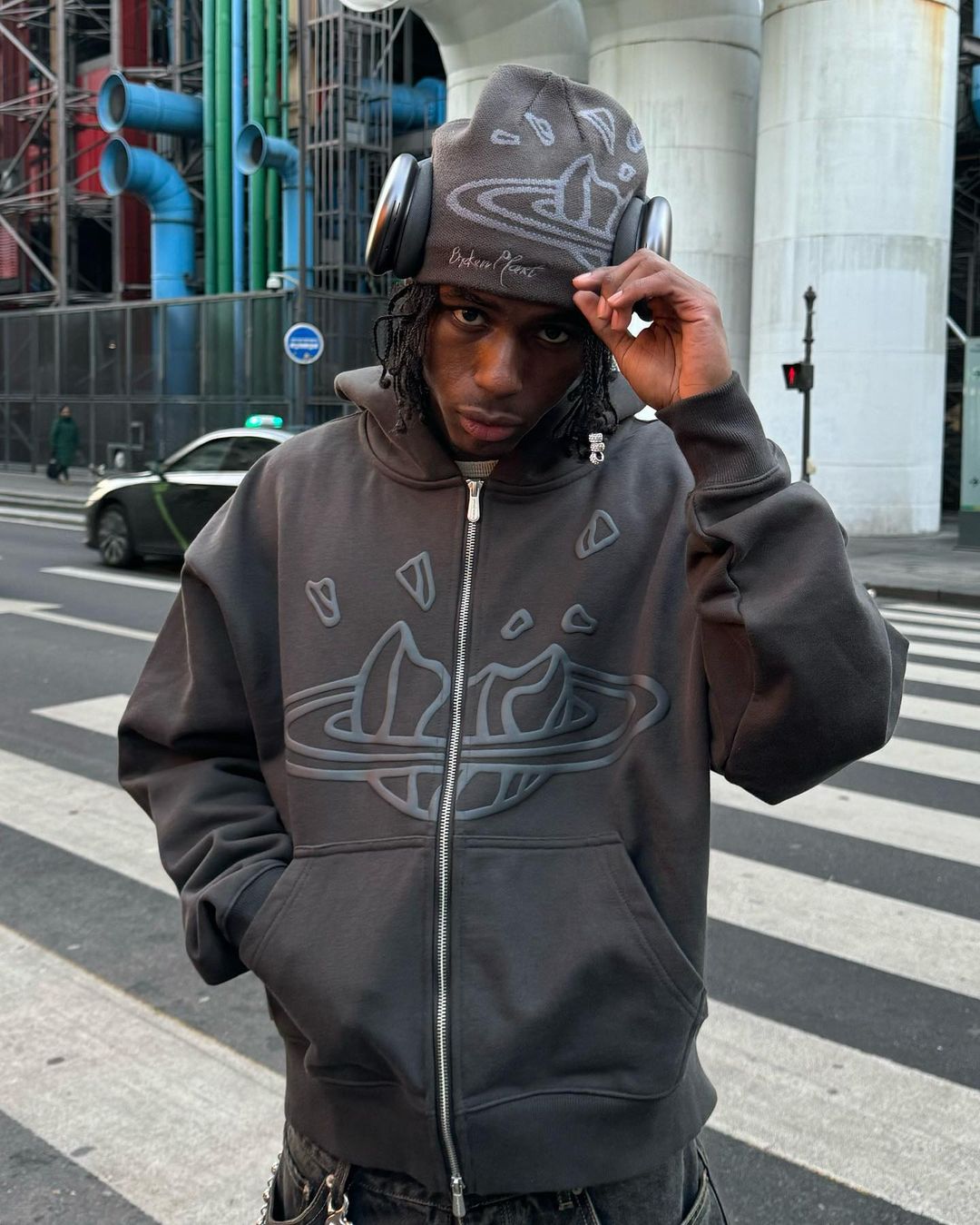 Broken Planet Outer Space Zip Up Hoodie